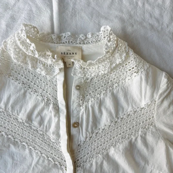 Sézane Rita Shirt in Ecru - Picture 7 of 13